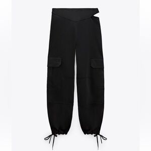 Satin cargo pants